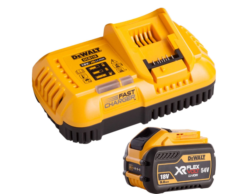 Dewalt DCB547 18v / 54v XR Flexvolt 9.0Ah Battery with Fast Charger